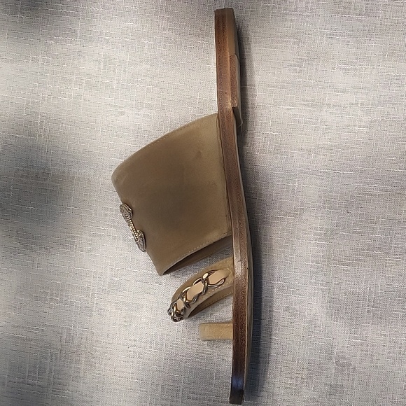 CHANEL Velvet Chain Mule Sandals - Picture 10 of 14